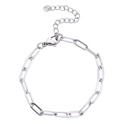 Gliederarmband Edelstahl Silber oder Gold KARMA