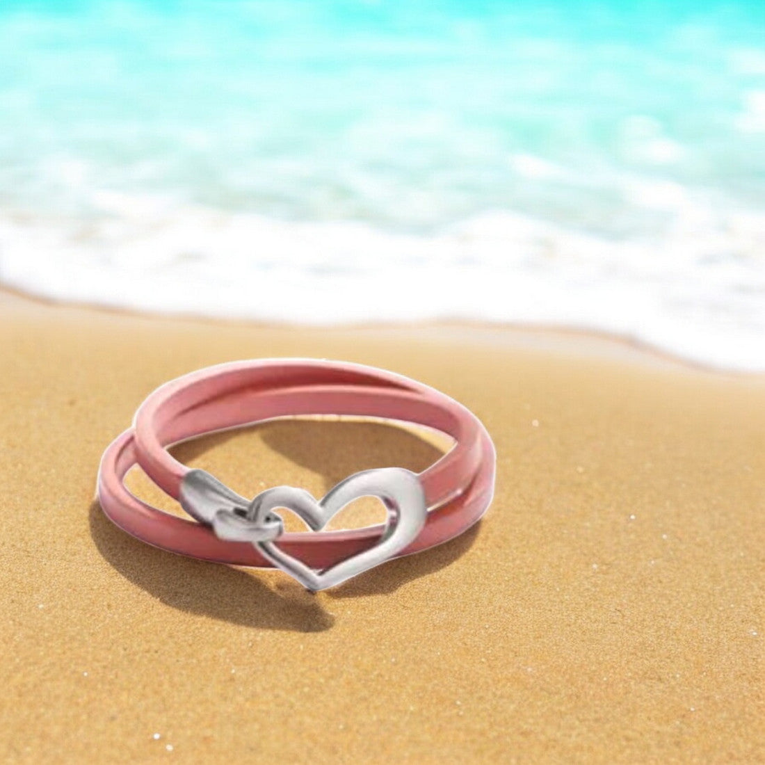 Lederarmband Herz verschiedene Farben Karma