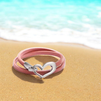 Lederarmband Herz verschiedene Farben Karma