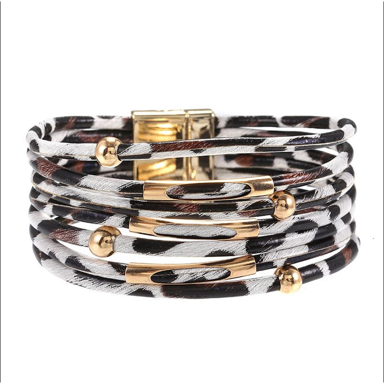 Armband Leo Weiß, Braun oder Schwarz KARMA
