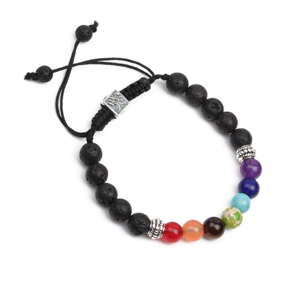 Perlenarmband Chakra Lavasteine KARMA