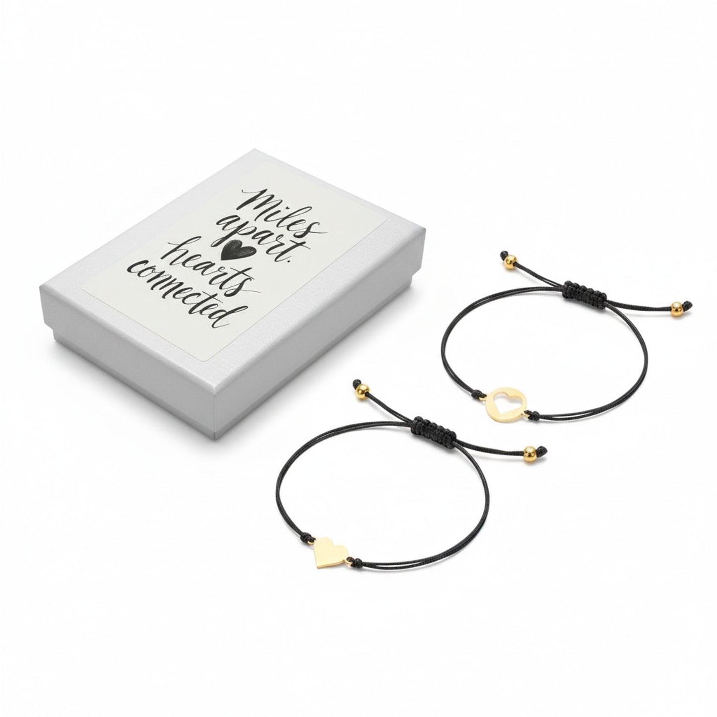 Armbandset Herz Miles Apart Schwraz Gold modern Damen KARMA