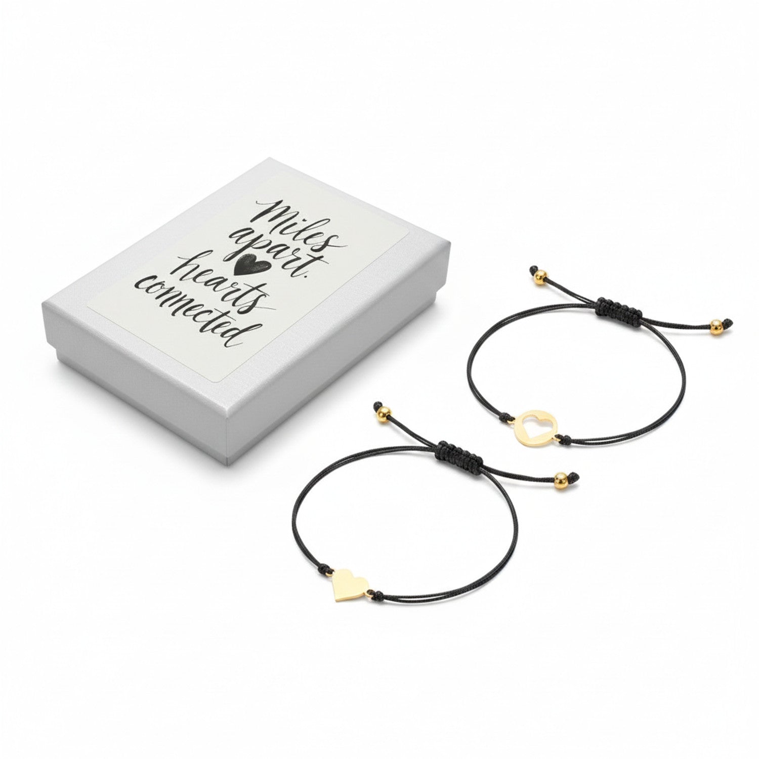 Armbandset Herz Miles Apart Schwraz Gold modern Damen KARMA