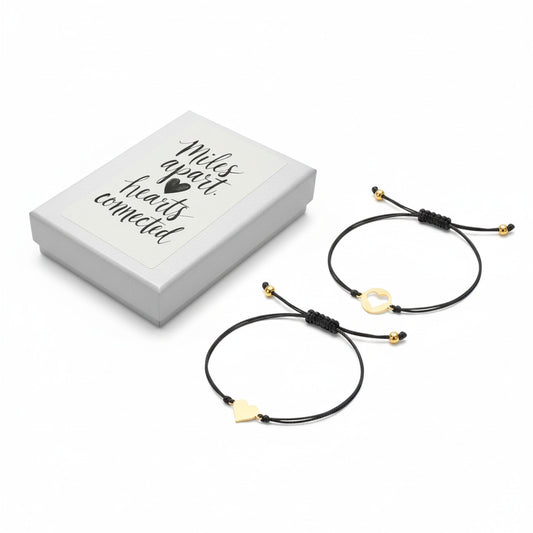 Armbandset Herz Miles Apart Schwraz Gold modern Damen KARMA