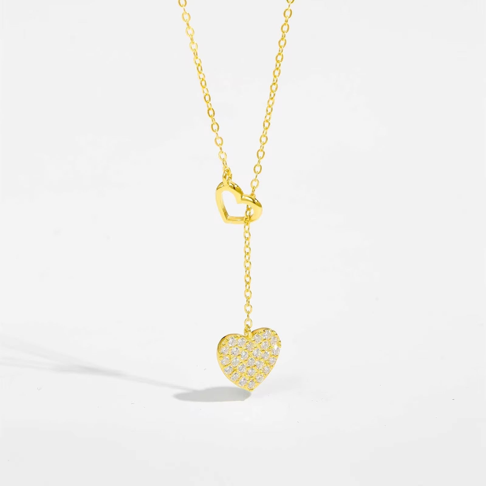 Halskette mit Herzen Silber 925 Gold oder Silber KARMA