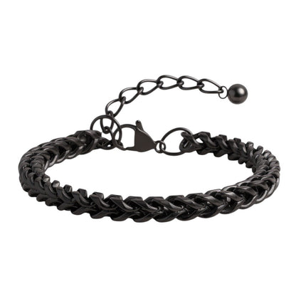 Armband Herren Schwarz Edelstahl Titanstahl modern wasserfest hypoallergen