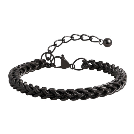 Armband Herren Schwarz Edelstahl Titanstahl modern wasserfest hypoallergen