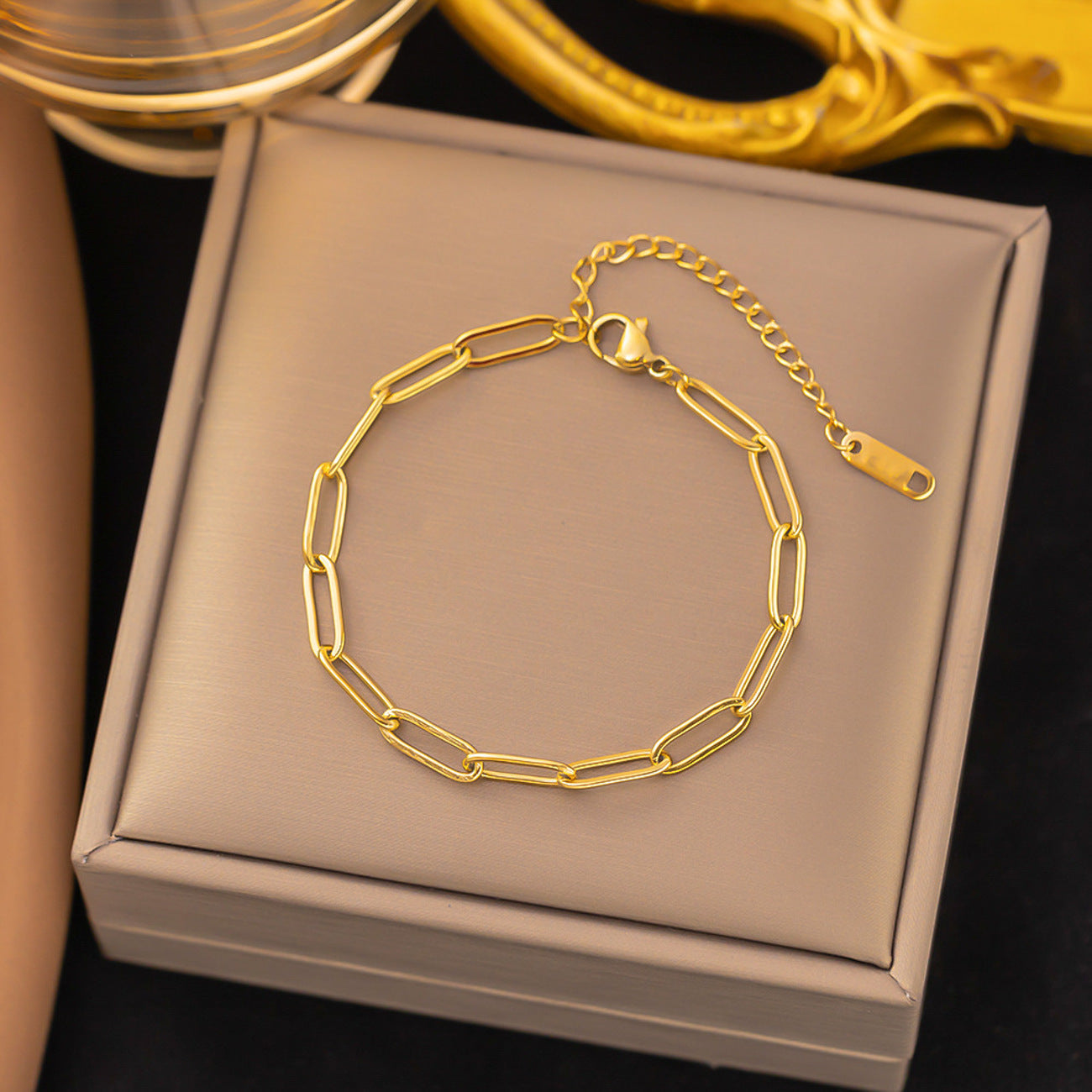 Schmuckset Gliederkette und Armband Gold KARMA