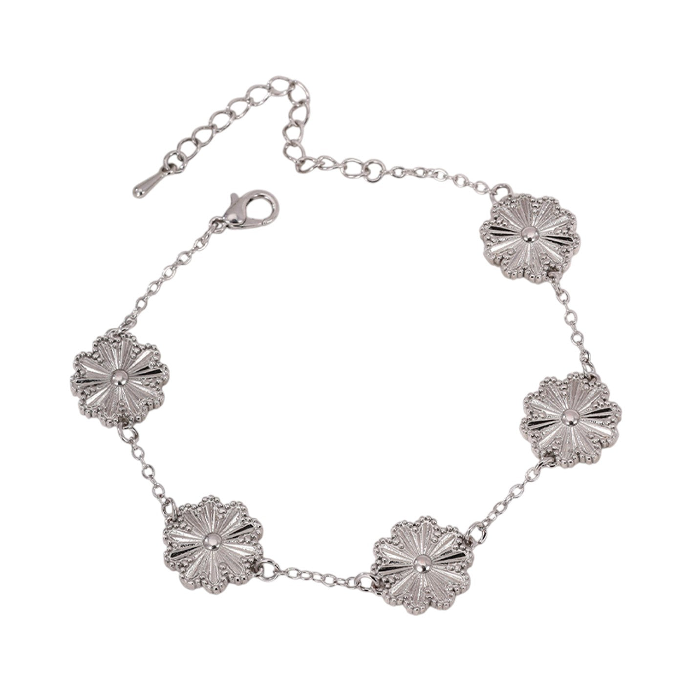 Damenarmband Blume Silber oder Gold KARMA