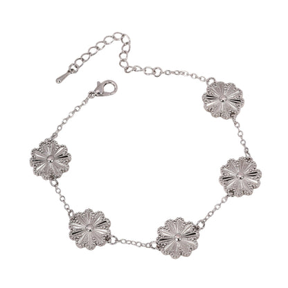 Damenarmband Blume Silber oder Gold KARMA