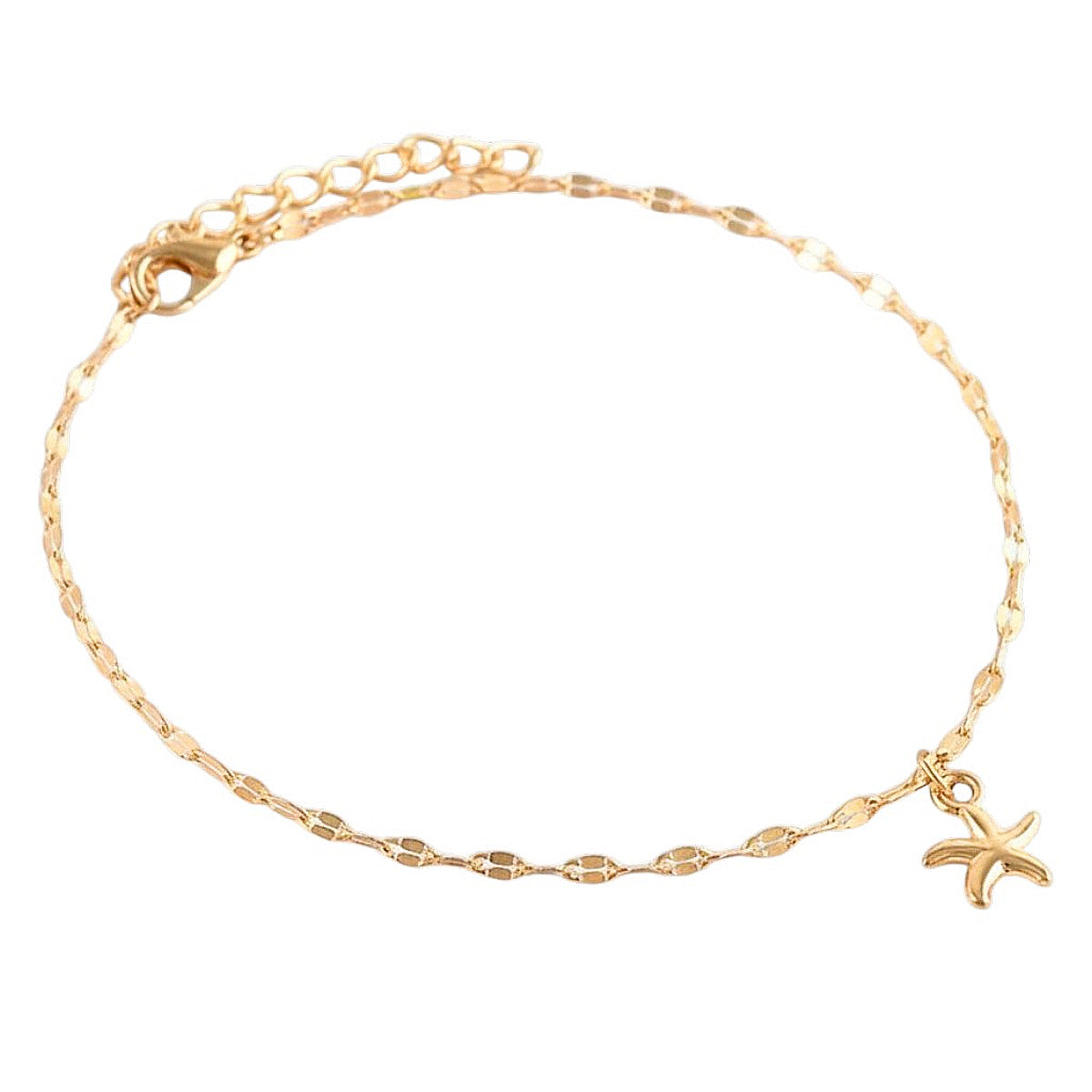 Fußkette Seestern Gold verstellbares Fußkettchen modern Sommerschmuck Fußschmuck Karma