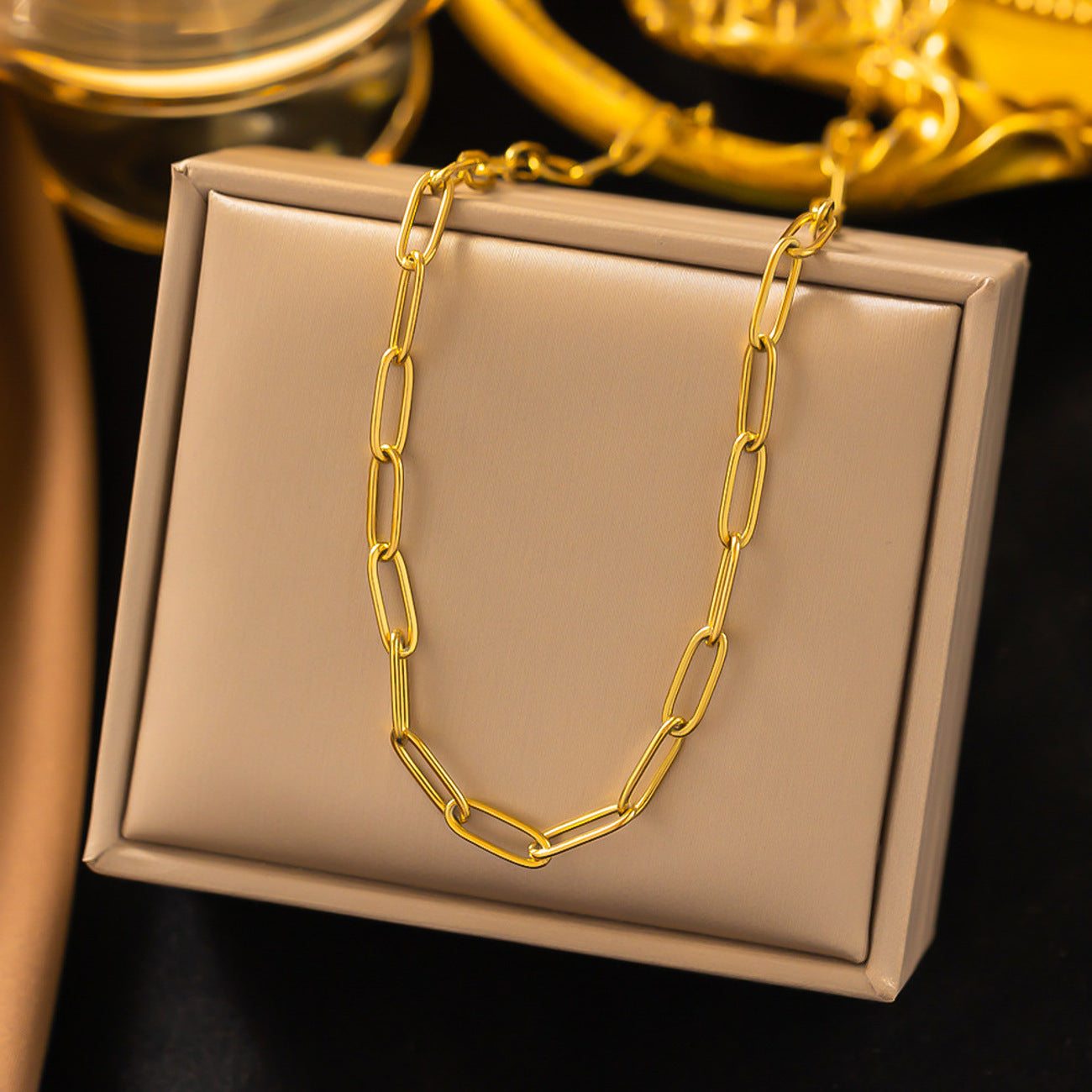 Schmuckset Gliederkette und Armband Gold KARMA
