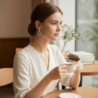 Ohrringe Kristalle Silber Weiß vergoldet Damen Kristallohrringe