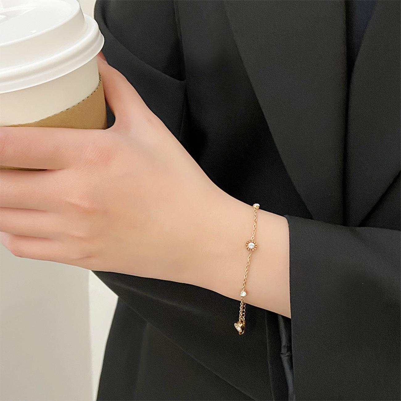 Armband mit Kristall Gold oder Silber KARMA