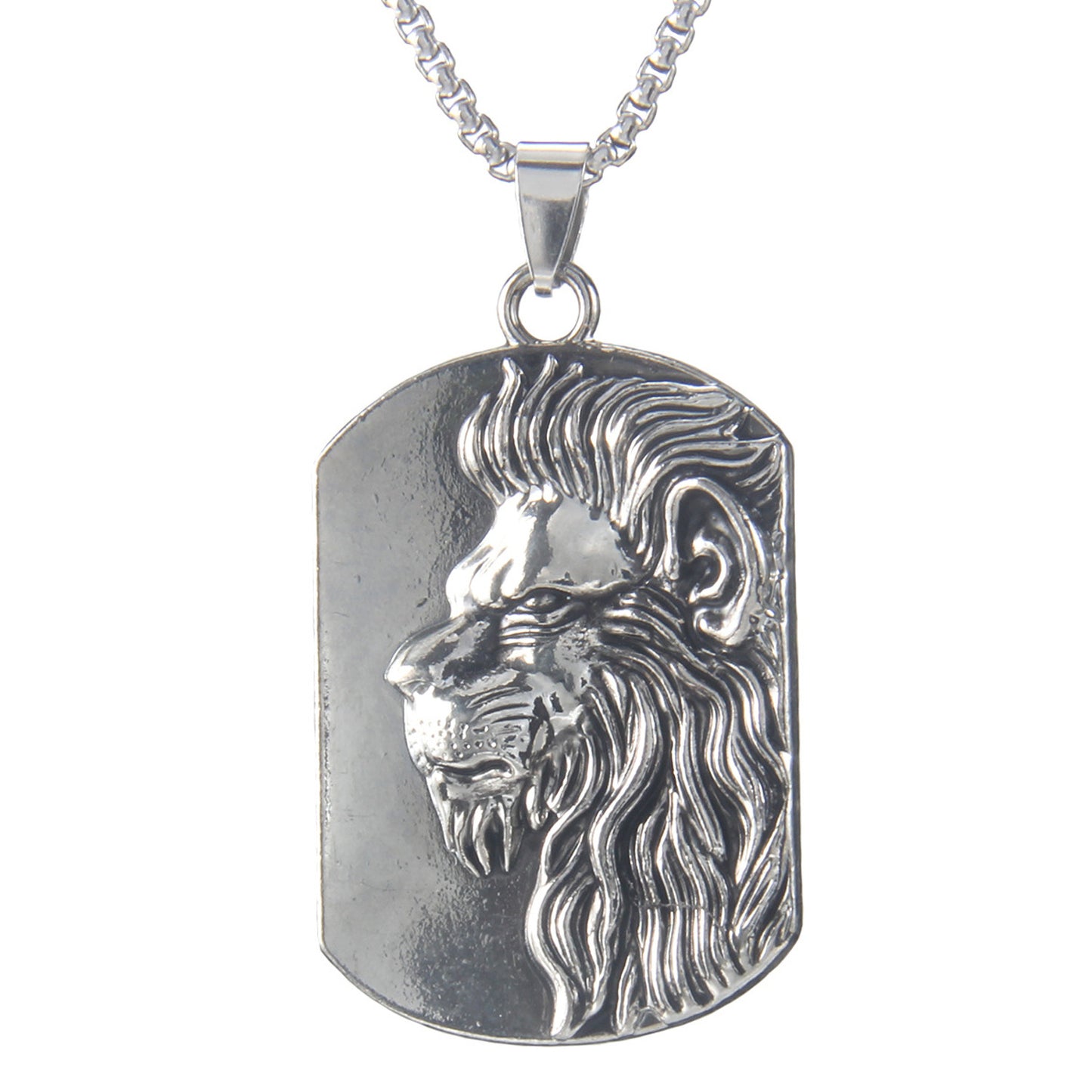 Halskette Löwe Silber Herren Edelstahl modern