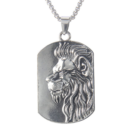 Halskette Löwe Silber Herren Edelstahl modern