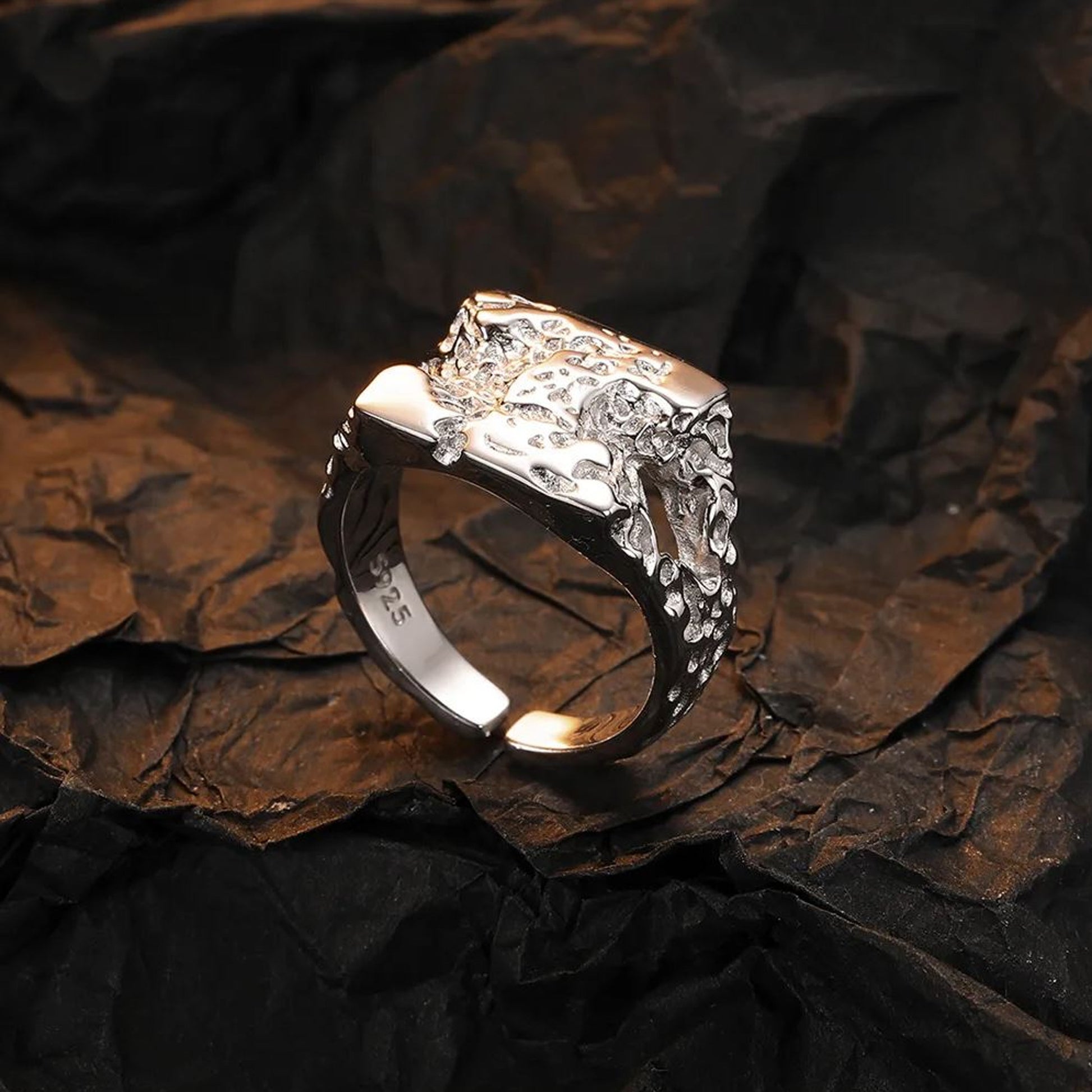 Statement Ring Damen Silber925 rhodiniert Ring modern KARMA