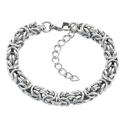 Damen Armband Silber 16 cm Edelstahl wasserfest hypoallergen verstellbares Damenarmband Karma