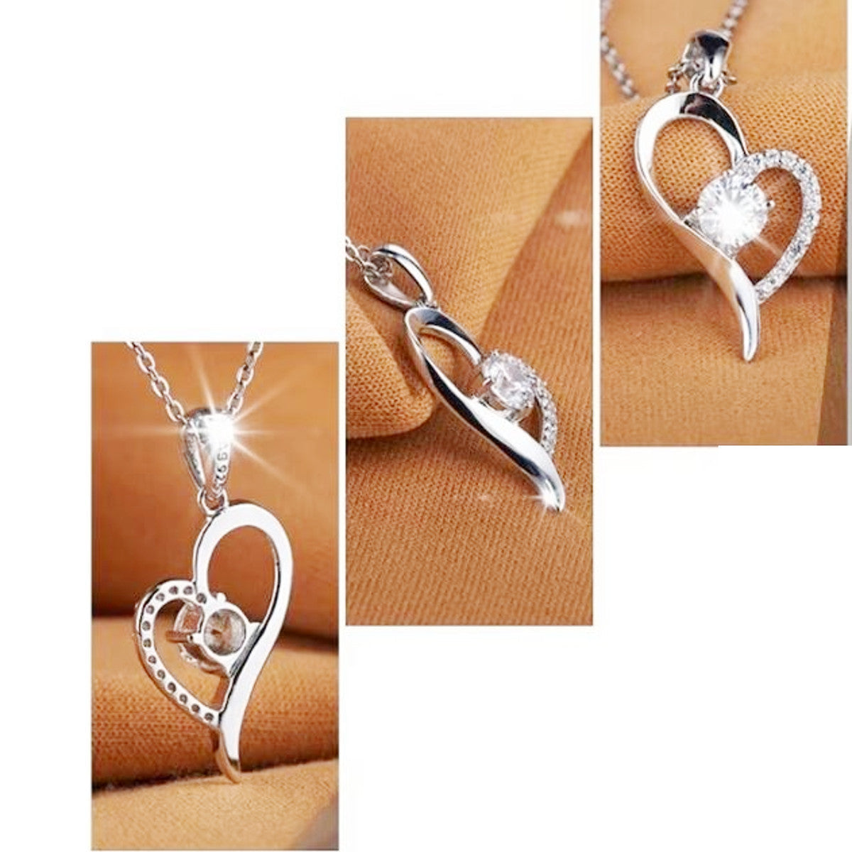Schmuckset Herzen versilbert in Box Karma