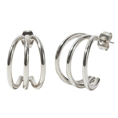 Edelstahl Creolen für Damen in Gold oder Silber KARMA