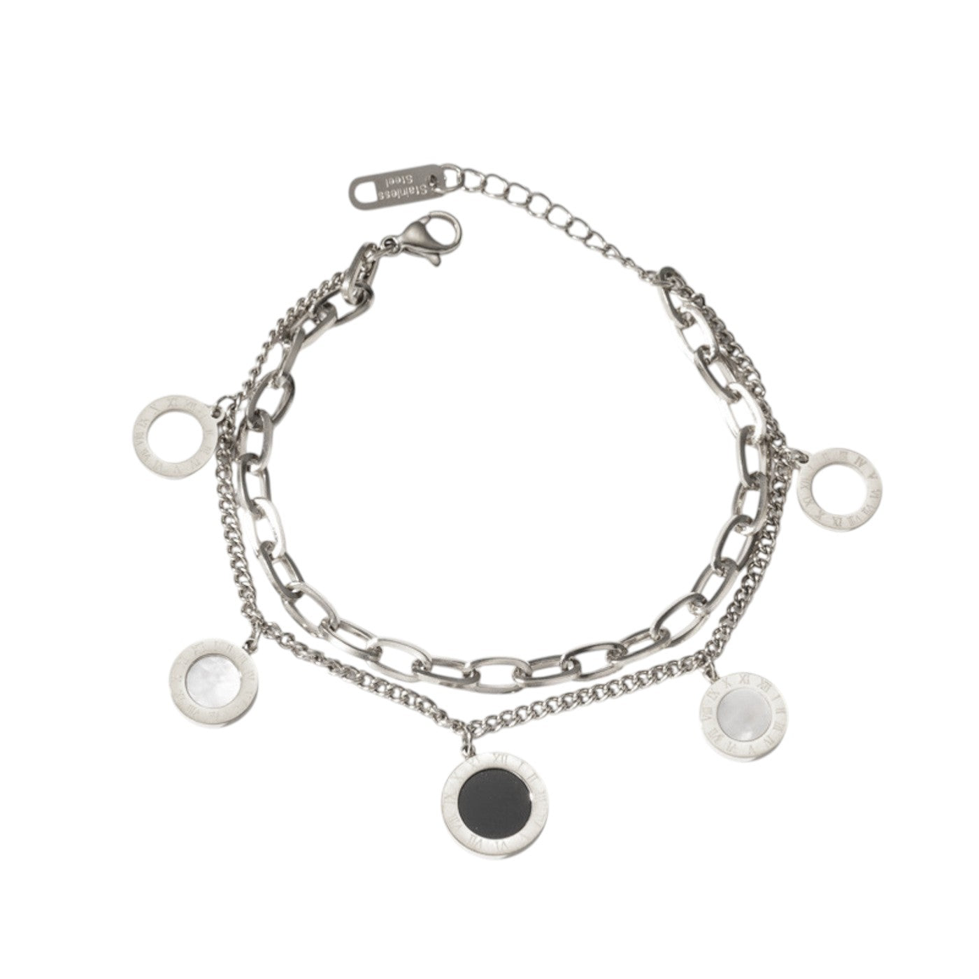 Armband mit Charms Silber oder Silber KARMA