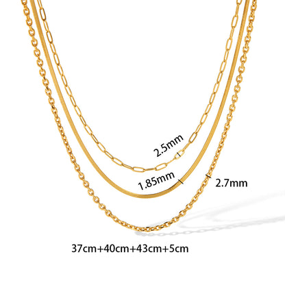Layering Halskette Damen Gold verstellbar Kette vergoldet modern Karma