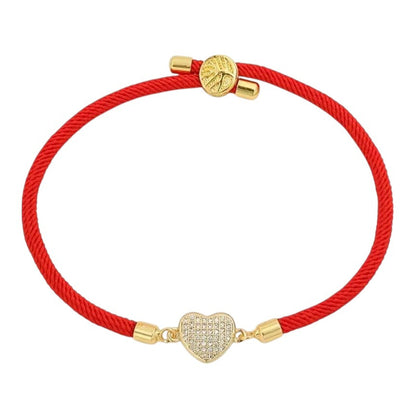 Armband Herz und Lebensbaum Weiss, Rot oder Schwarz KARMA