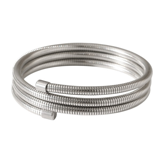 Armreif Silber Edelstahl PVD beschichtet wasserfest hypoallergen rostfrei Armband Damenarmreif Karma