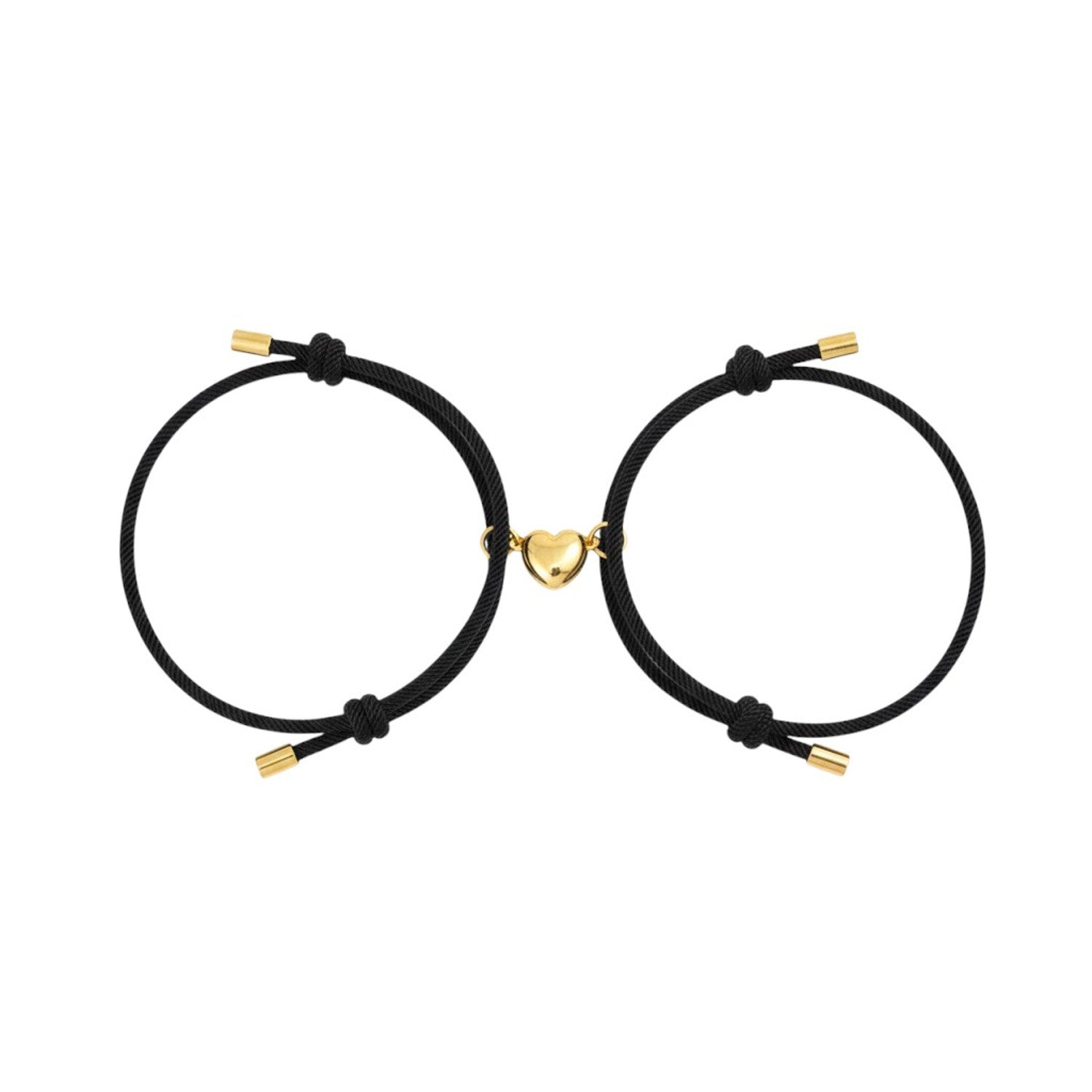 Armband Set Schwestern Schwarz Gold Geschenkbox modern Sisters by heart Karma