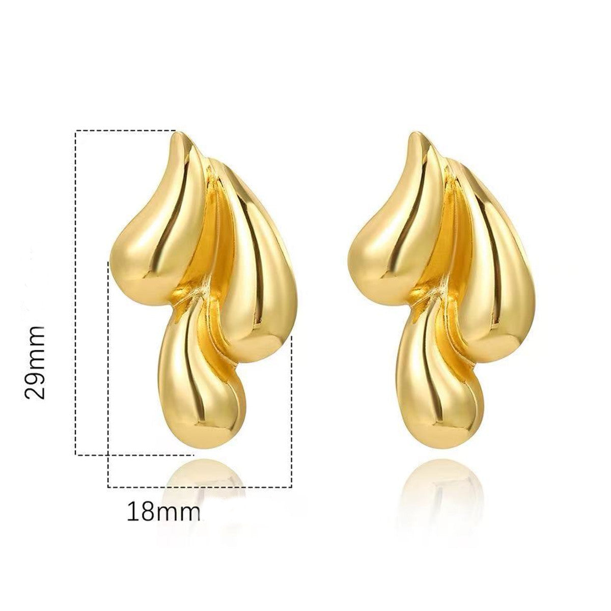 Ohrstecker Tropfennform Gold oder Silber Karma