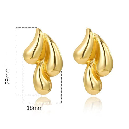 Ohrstecker Tropfennform Gold oder Silber Karma