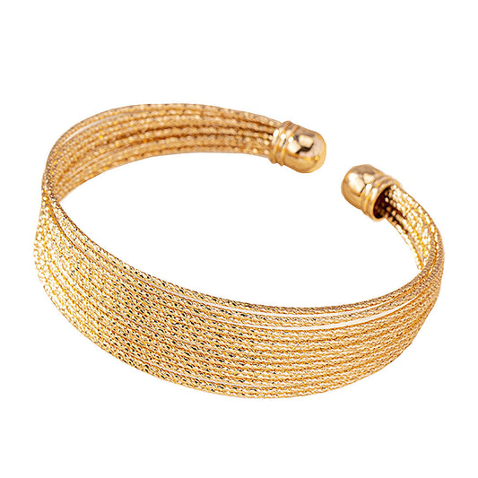 Armreif Metall Silber oder Gold dehnbar Karma