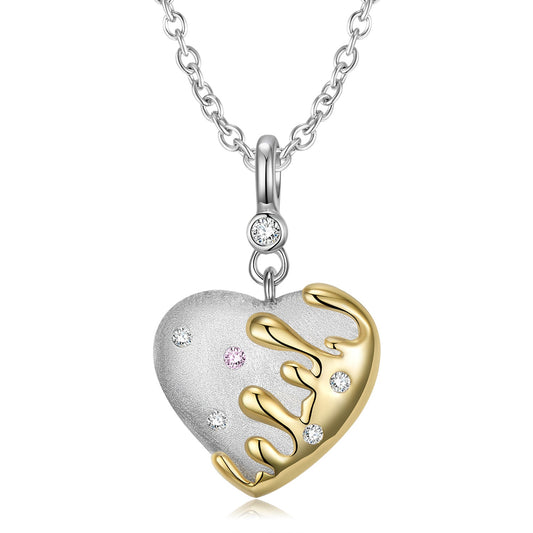 Halskette Herz Silber Gold 925 Sterling in Box KARMA
