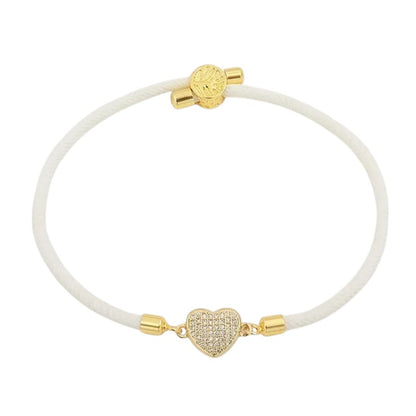 Armband Herz und Lebensbaum Weiss, Rot oder Schwarz KARMA