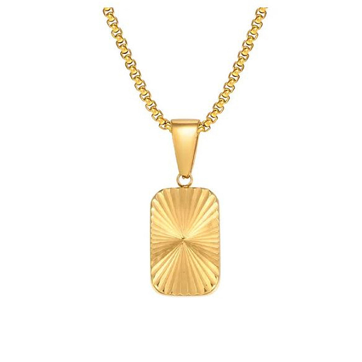 Erbskette Herren mit Anhänger Schwarz, Gold od. Silber Karma