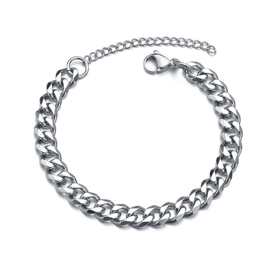 Armband Edelstahl Silber Herren KARMA