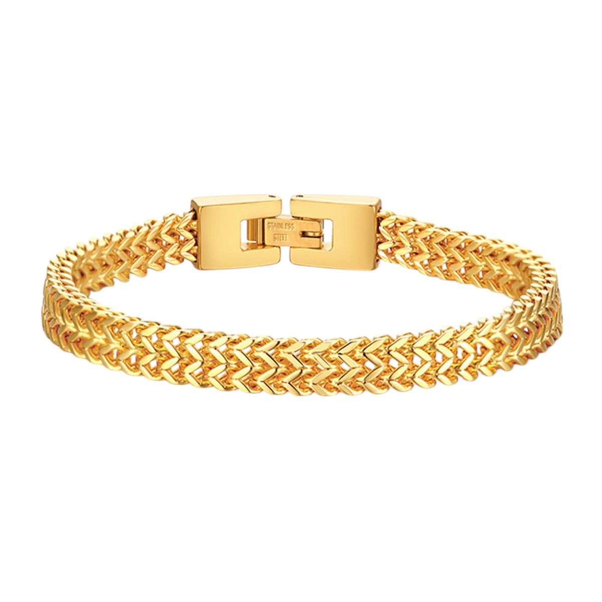 Armband Herren Edelstahl Gold, Silber, Schwarz od. Grau KARMA