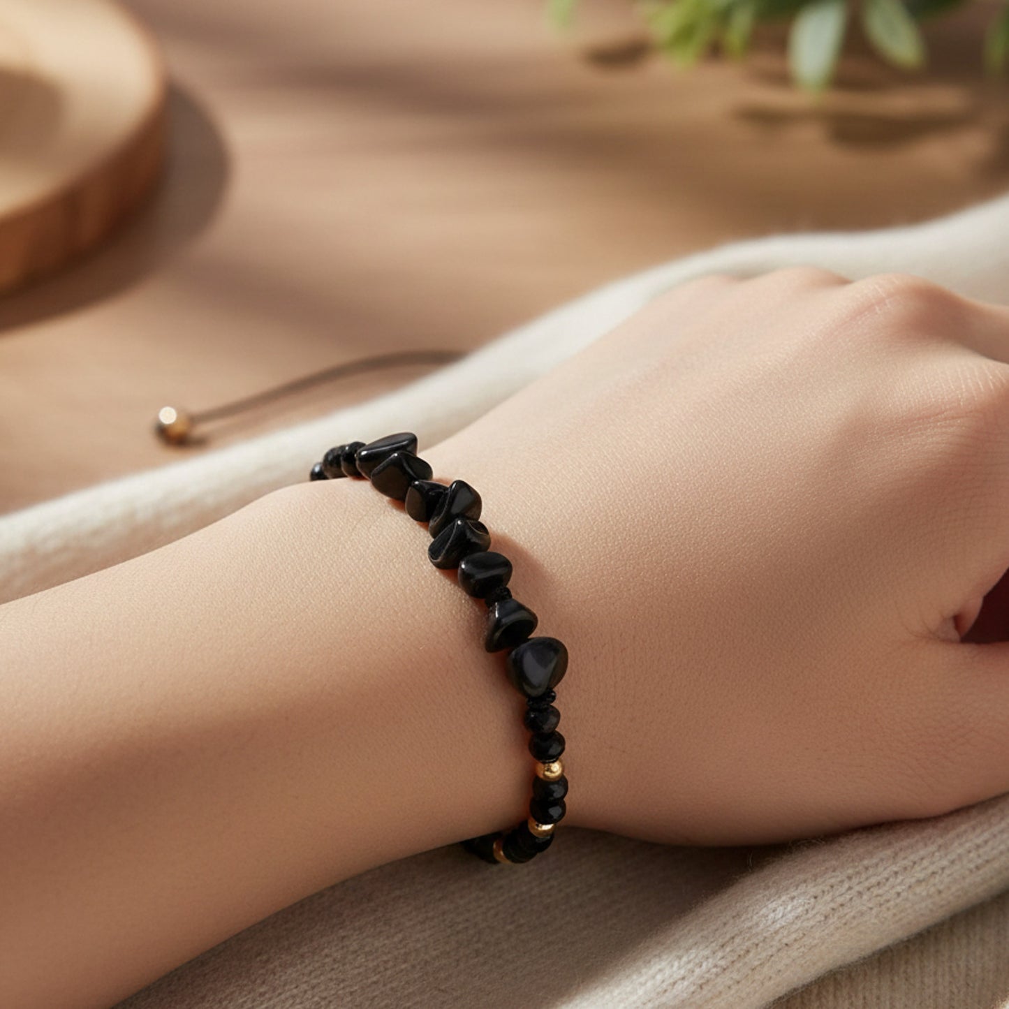 Armband Naturstein Grün Unisex Natursteinarmband Karma