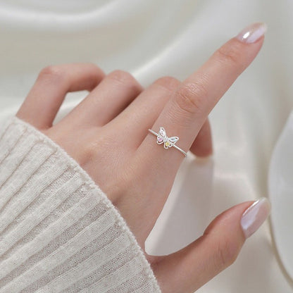 Ring 925 Silber Schmetterling verstellbar KARMA
