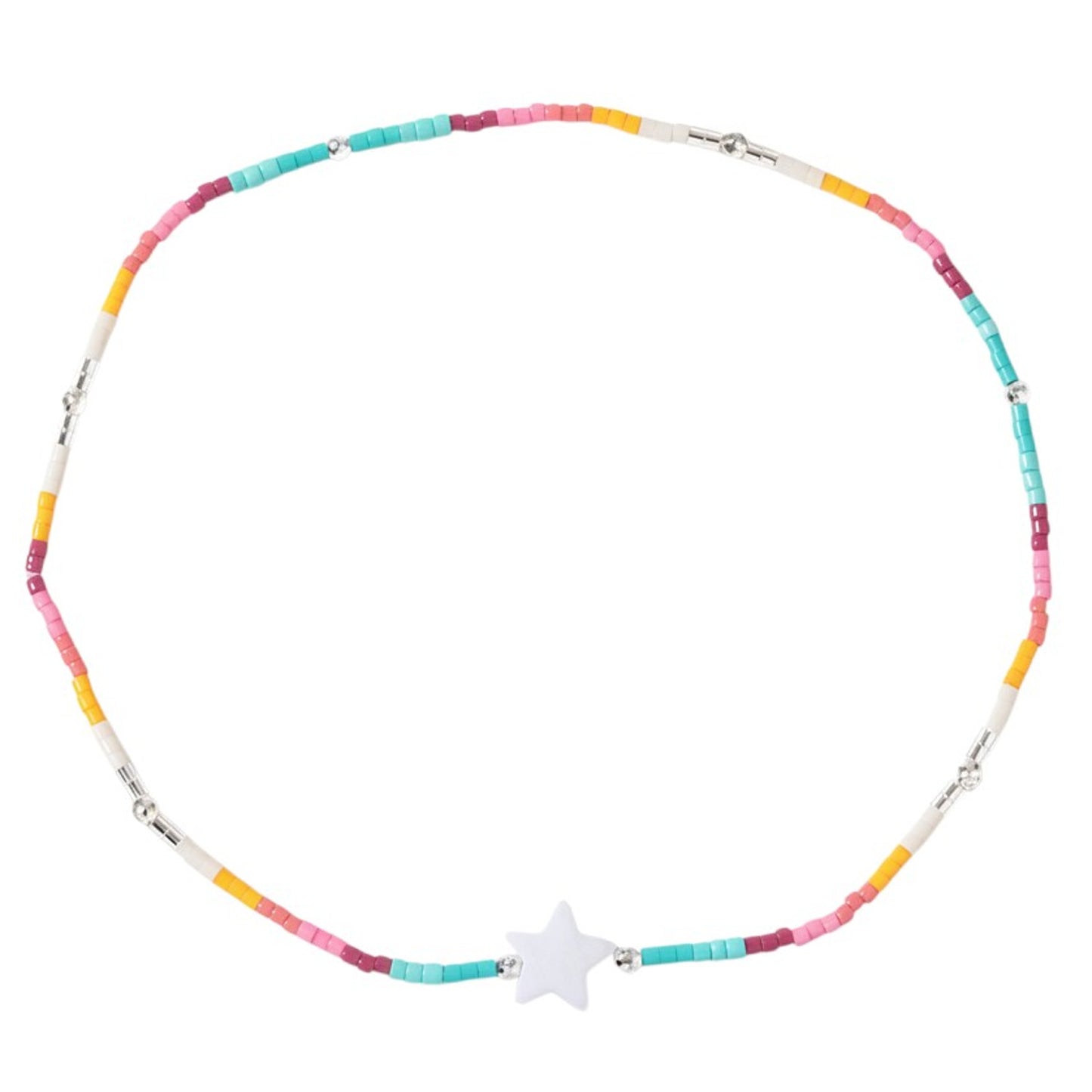 Fußkettchen bunt Stern Natursteine modern Fußkette Damen Karma