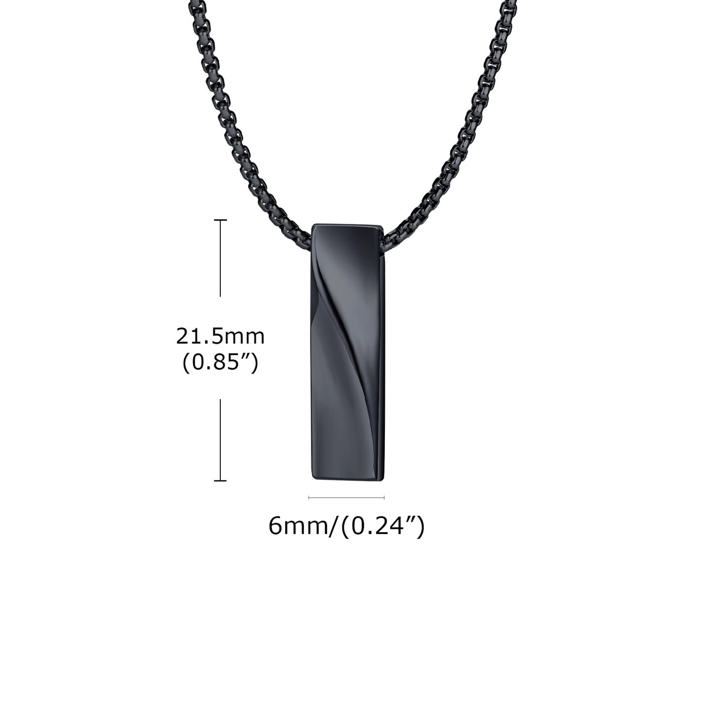 Halskette mit Anhänger Schwarz KARMA