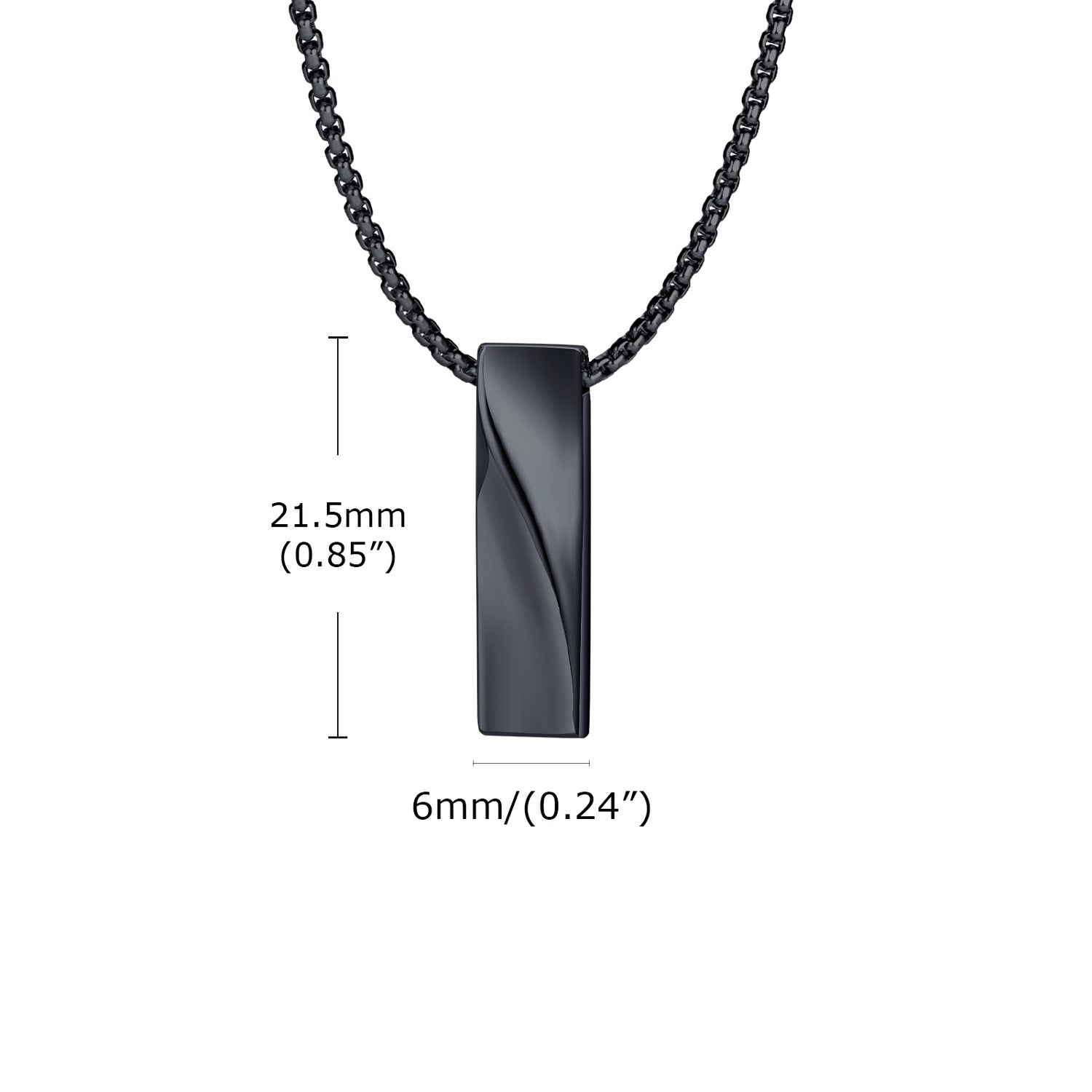 Halskette mit Anhänger Schwarz KARMA