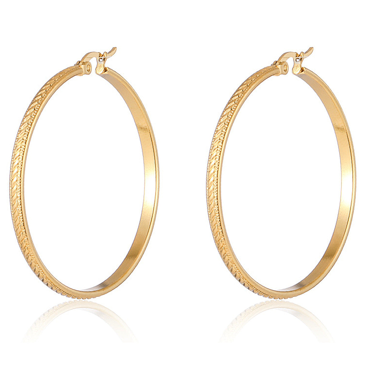 Ohrringe Creolen 4,5 cm Gold KARMA