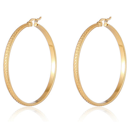 Ohrringe Creolen 4,5 cm Gold KARMA