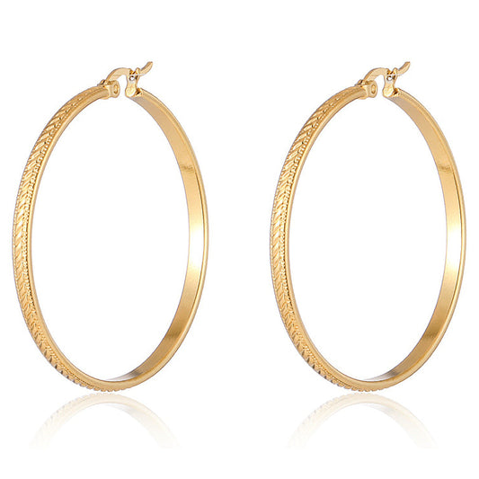 Ohrringe Creolen 4,5 cm Gold KARMA