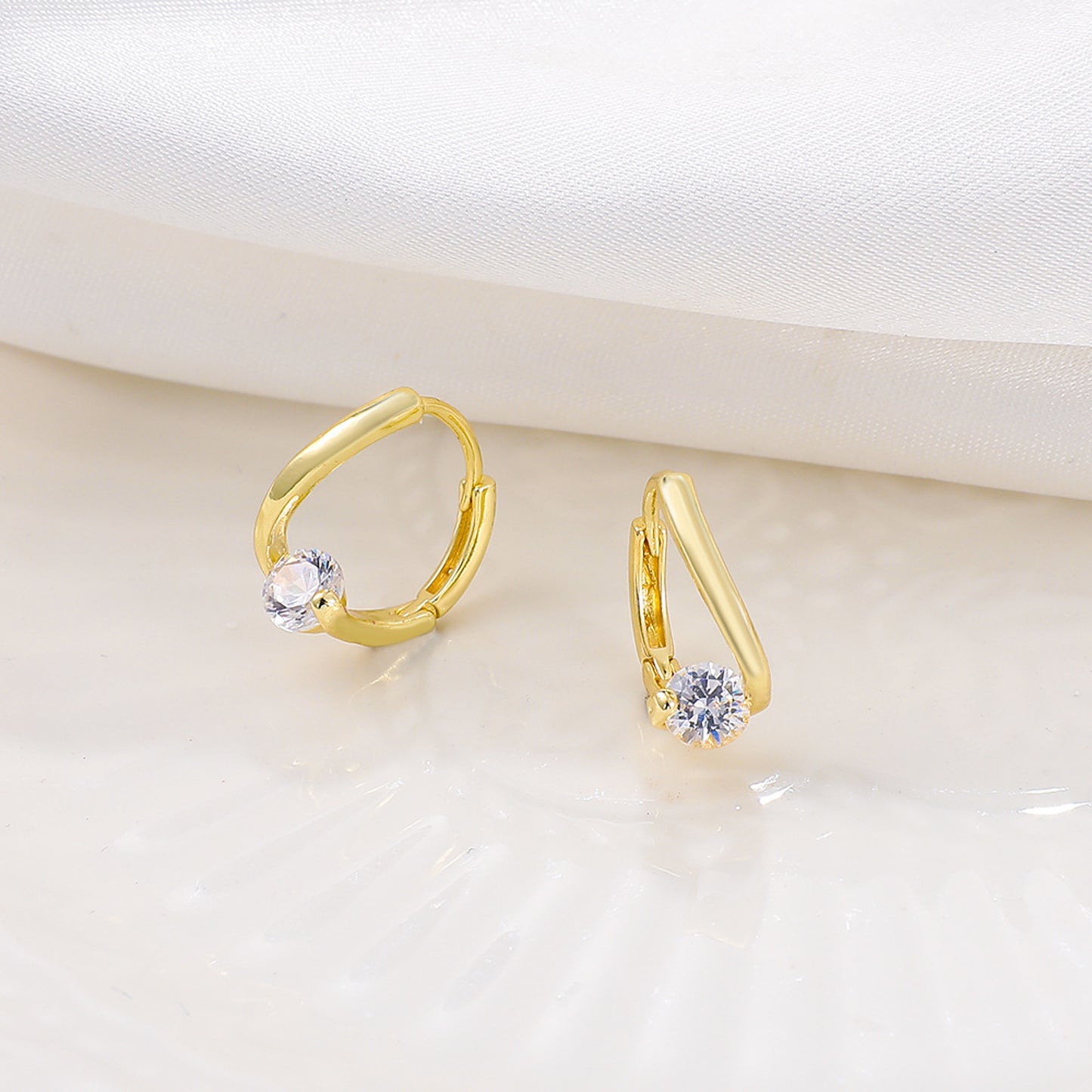 Creolen Kristalle Gold Damen Damenohrringe