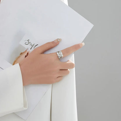 Statement Ring Damen Silber925 rhodiniert Ring modern KARMA