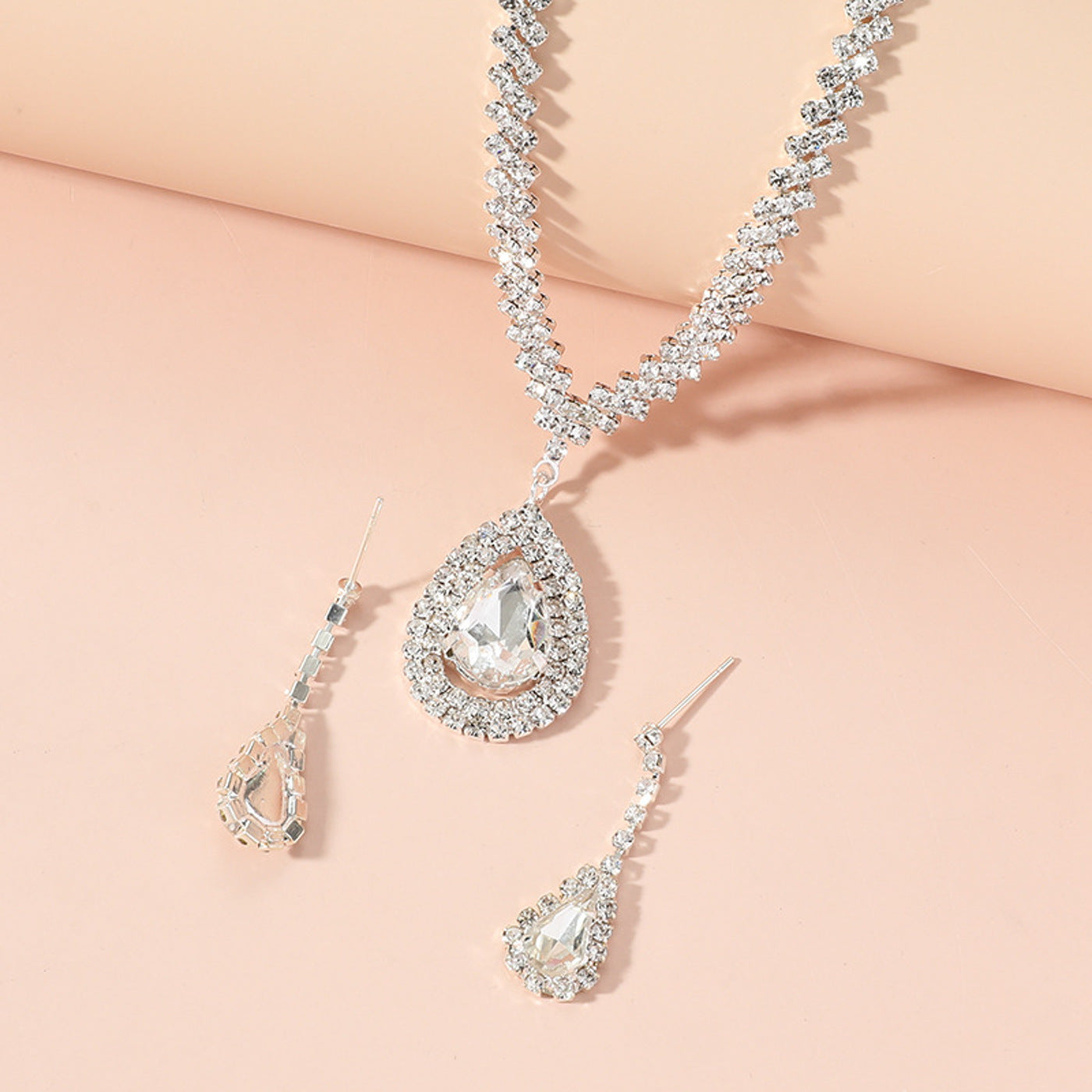 Schmuckset Silber Edelstahl Kristalle KARMA
