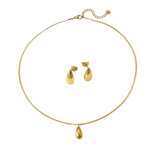 Schmuckset Ohrringe und Halskette Gold KARMA