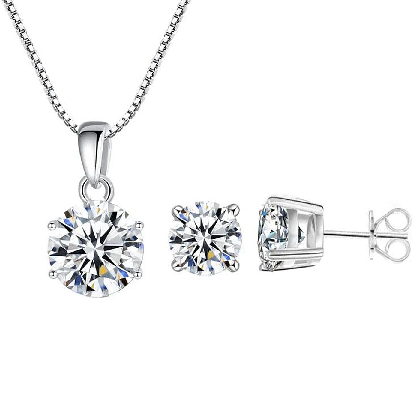 Schmuckset Silber 925 + Zircon in Schmuckbox Karma